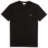 Lacoste Men's Black Short Sleeve Pima Cotton Jersey V-Neck T-Shirt