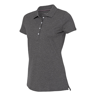 Tommy Hilfiger Women's Charcoal Heather Classic Fit Ivy Pique Sport Shirt