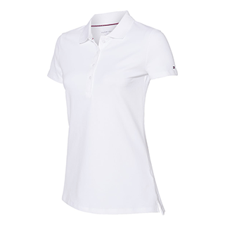 Tommy Hilfiger Women's Bright White Classic Fit Ivy Pique Sport Shirt