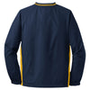 Sport-Tek Men's True Navy/ Gold Tall Tipped V-Neck Raglan Wind Shirt