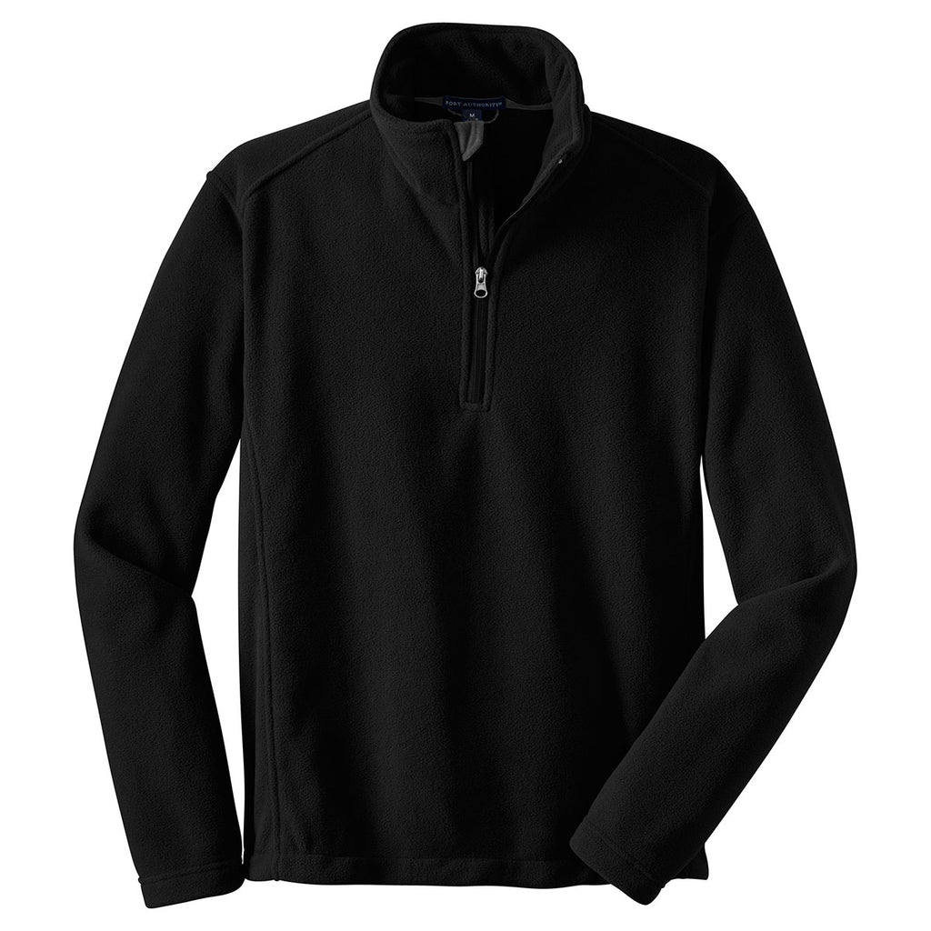 Port Authority Men's Black Tall Value Fleece 1/4-Zip Pullover