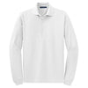 Port Authority Men's White Tall Rapid Dry Long Sleeve Polo