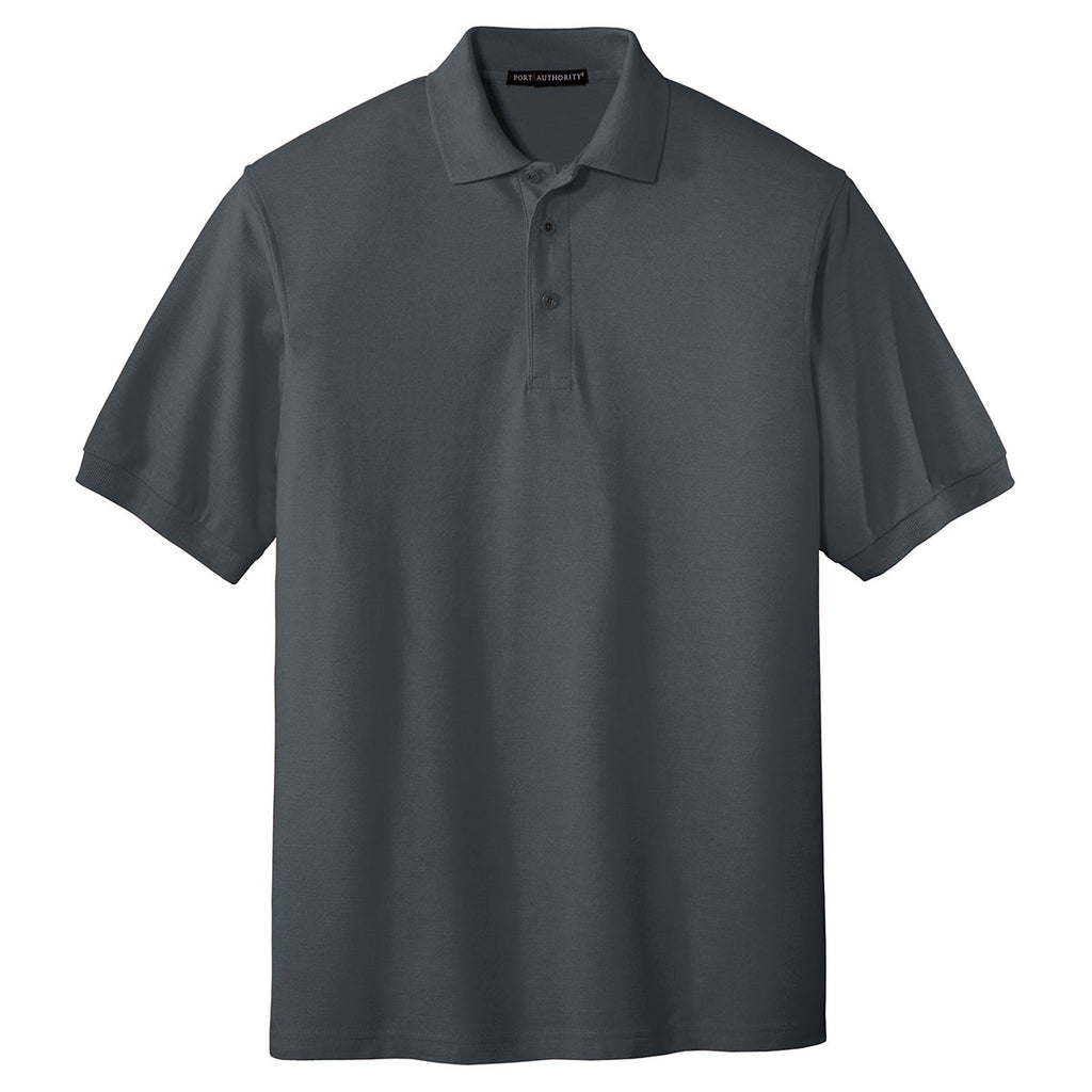 Port Authority Men's Steel Grey Tall Silk Touch Polo