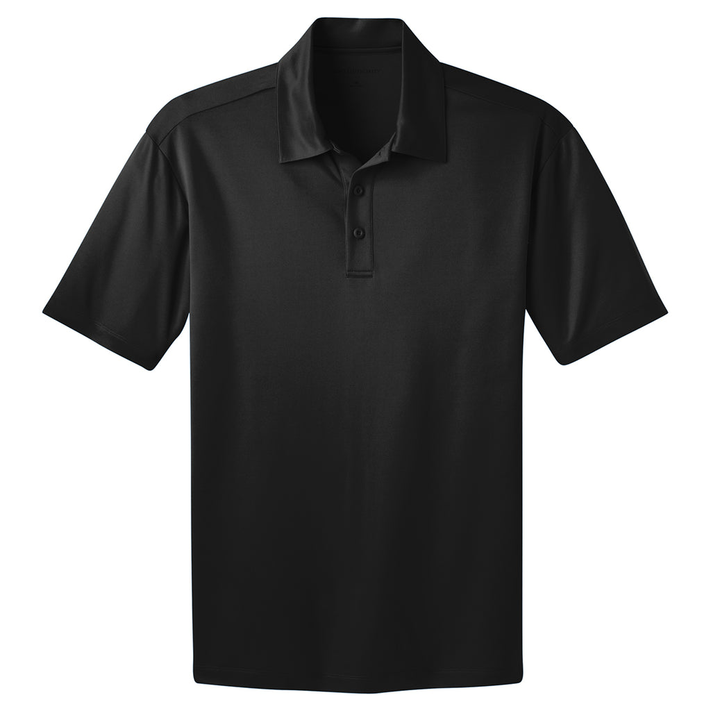 Port Authority Men's Black Tall Silk Touch Performance Polo