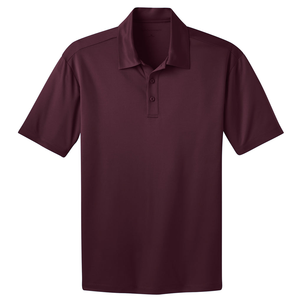 Port Authority Men's Maroon Tall Silk Touch Performance Polo