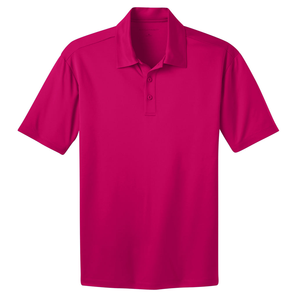 Port Authority Men's Pink Raspberry Tall Silk Touch Performance Polo