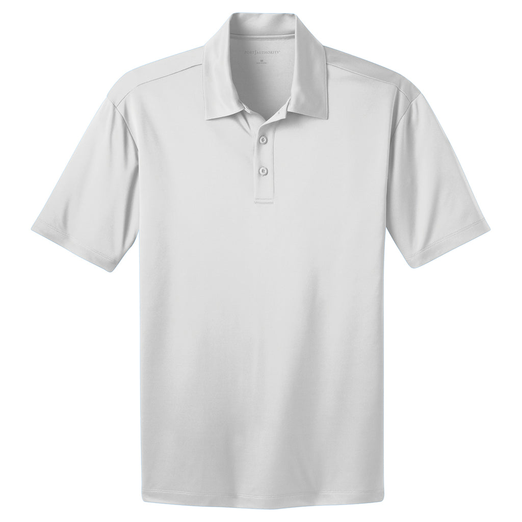 Port Authority Men's White Tall Silk Touch Performance Polo