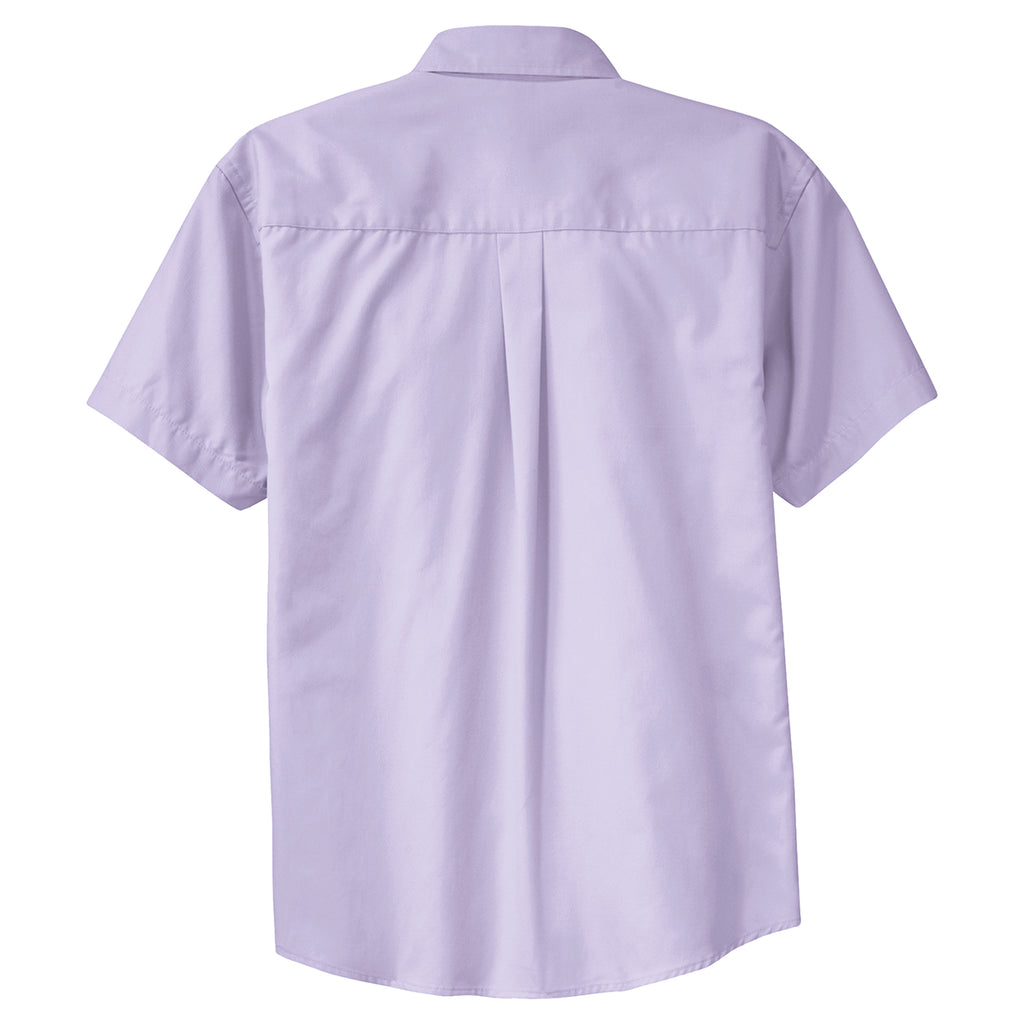 Port Authority Men's Bright Lavender Tall Short Sleeve Easy Care Shirt