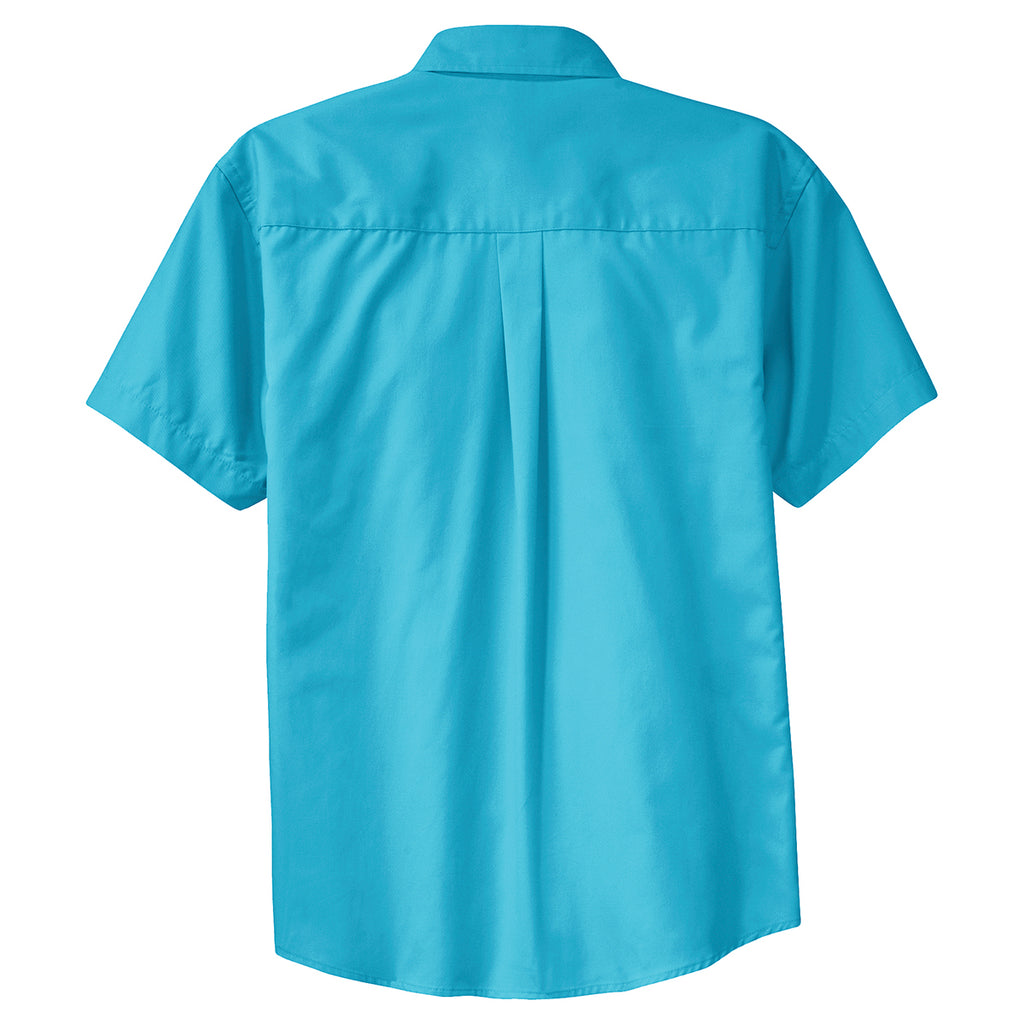 Port Authority Men's Maui Blue Tall Short Sleeve Easy Care Shirt