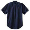 Port Authority Men's Navy/Light Stone Tall Short Sleeve Easy Care Shirt