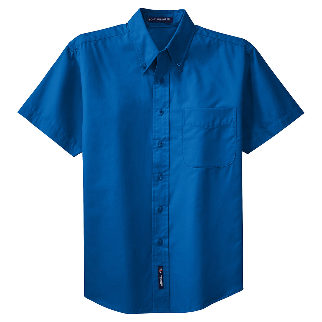 Port Authority Men's Strong Blue Tall Short Sleeve Easy Care Shirt