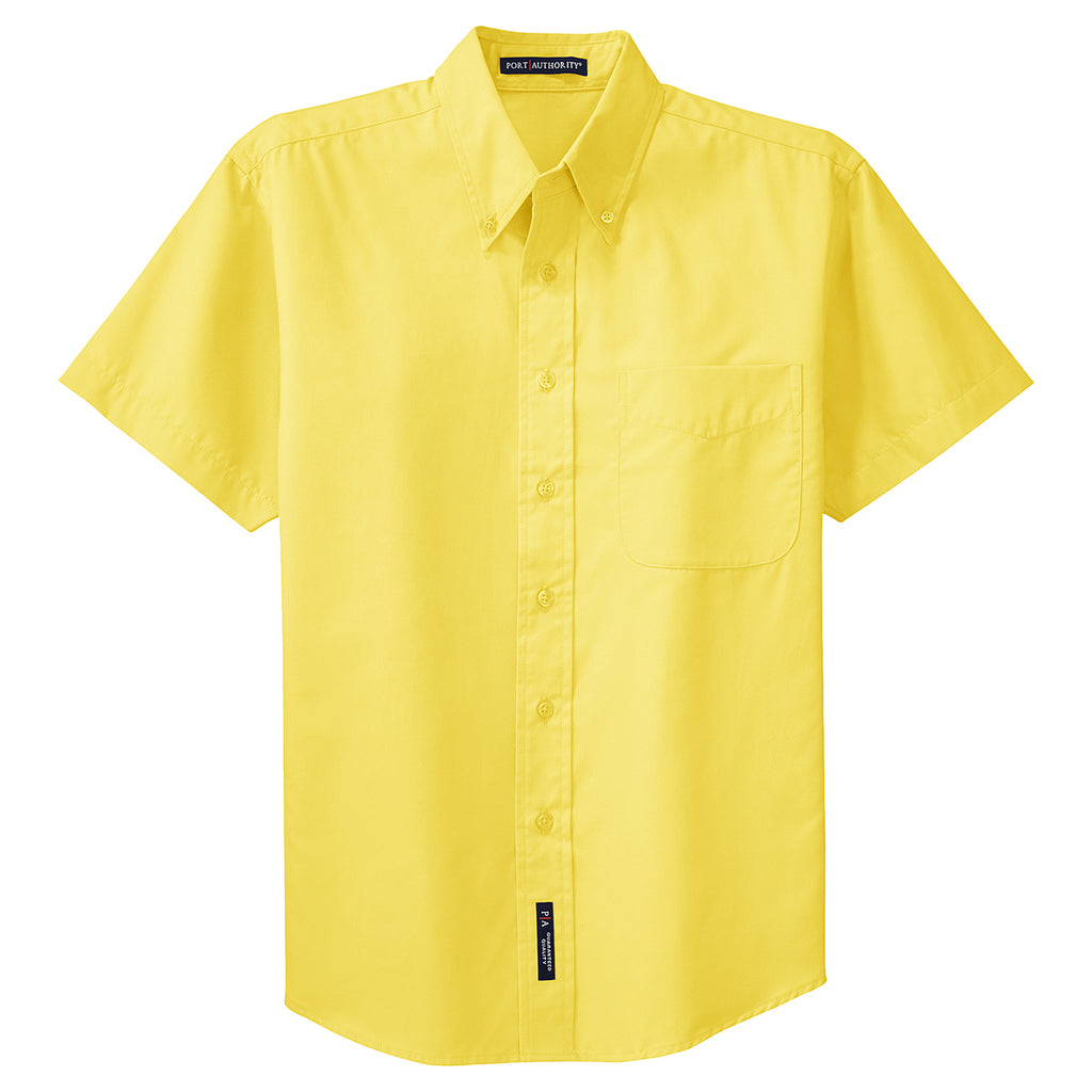 Port Authority Men's Yellow Tall Short Sleeve Easy Care Shirt