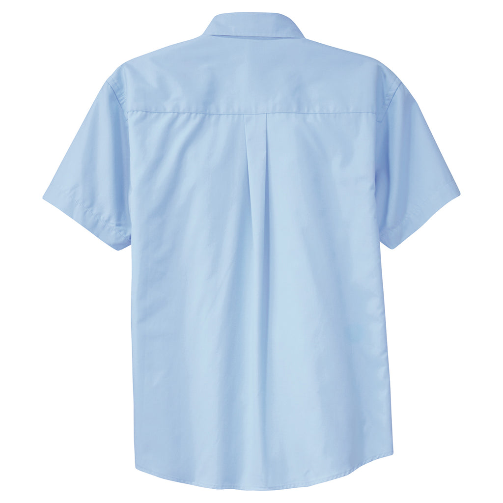 Port Authority Men's Light Blue/Light Stone Tall Short Sleeve Easy Care Shirt