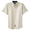 Port Authority Men's Light Stone/Classic Navy Tall Short Sleeve Easy Care Shirt