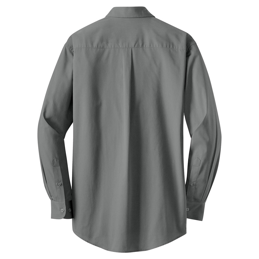 Port Authority Men's Grey Tall Tonal Pattern Easy Care Shirt
