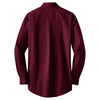 Port Authority Men's Maroon Tall Tonal Pattern Easy Care Shirt