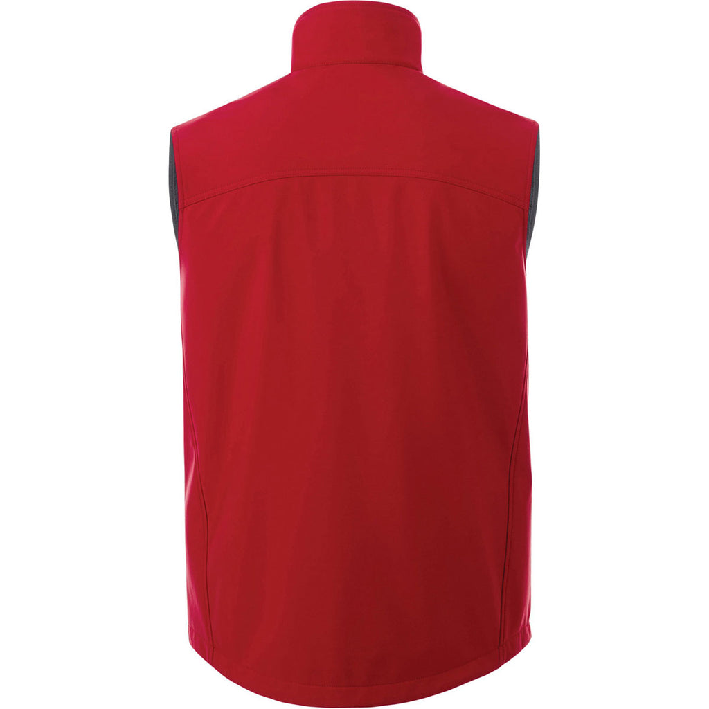 Elevate Men's Team Red Stinson Softshell Vest