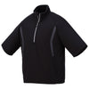 Elevate Men's Black/Grey Storm Powell Short Sleeve Half Zip Windshirt