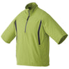 Elevate Men's Dark Citron Green/Grey Storm Powell Short Sleeve Half Zip Windshirt