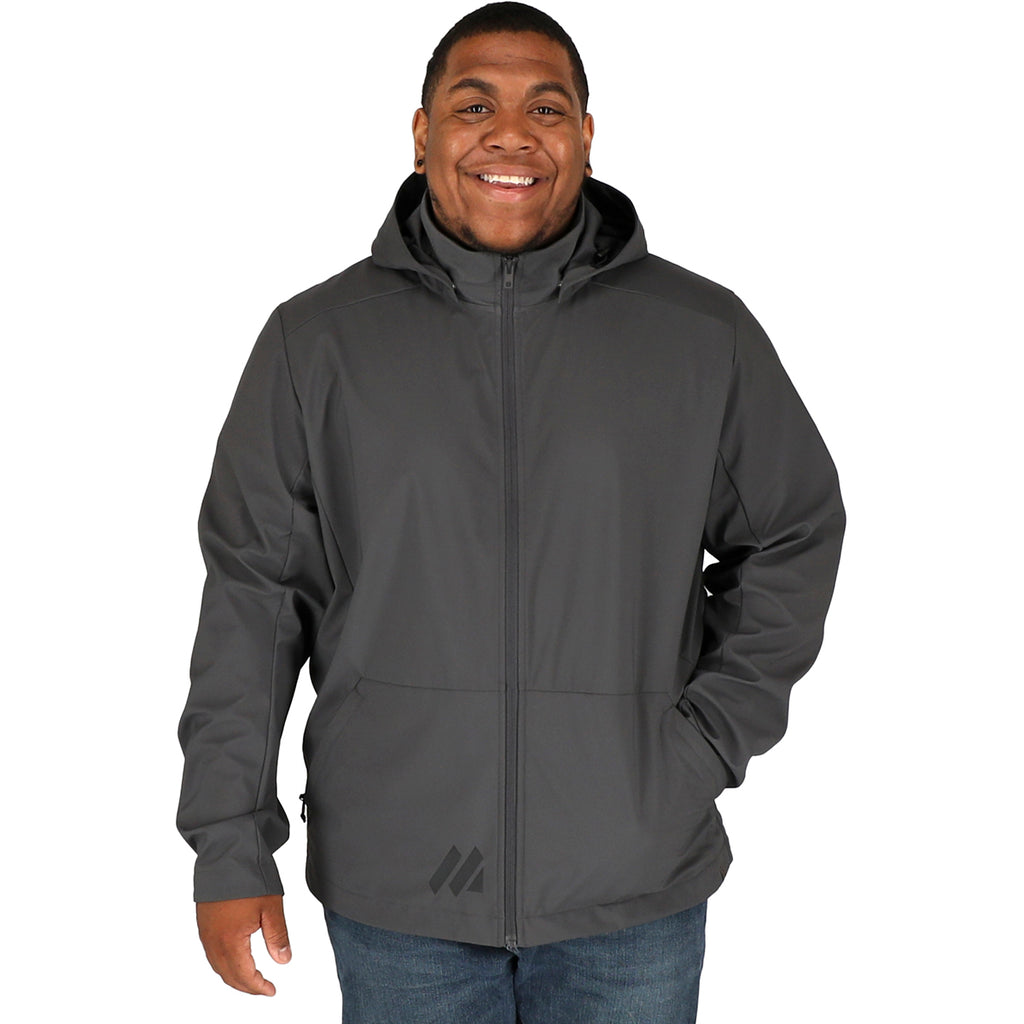 Trimark Men's Grey Storm Manzano Eco Softshell Jacket