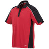Elevate Men's Team Red/Black/Light Grey Martis Short Sleeve Polo