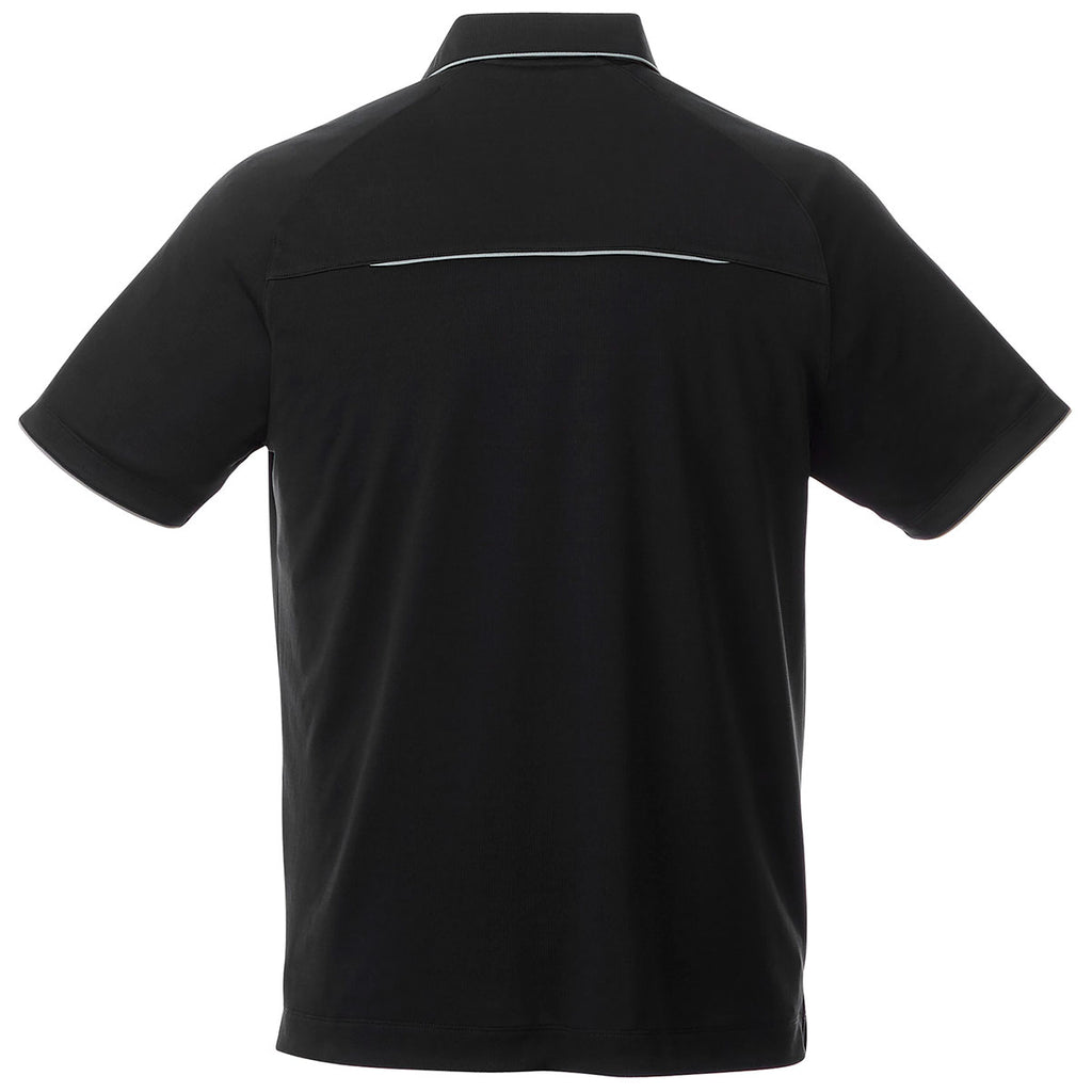 Elevate Men's Black/Quarry Remus Short Sleeve Polo