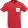 Elevate Men's Team Red Heather/White Monroe Short Sleeve Pocket Tee