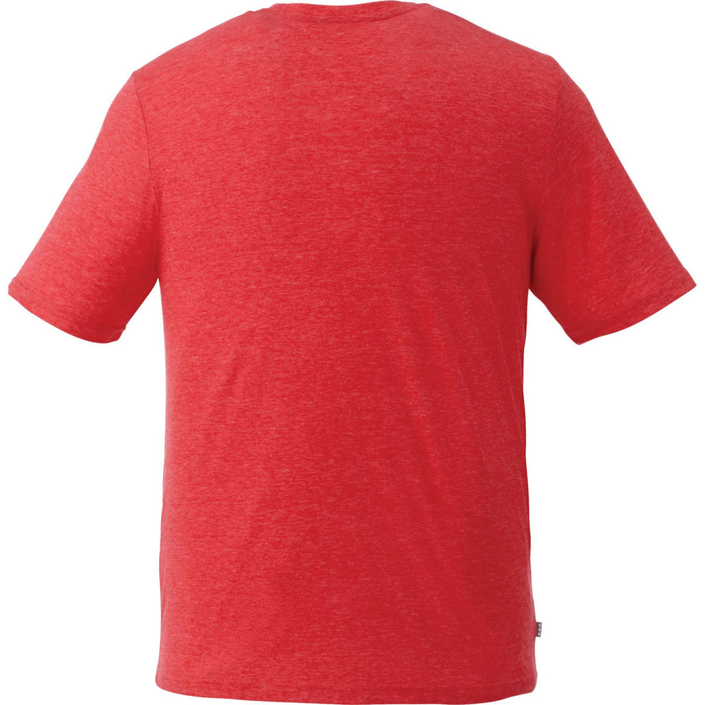 Elevate Men's Team Red Heather Sarek Short Sleeve T-Shirt