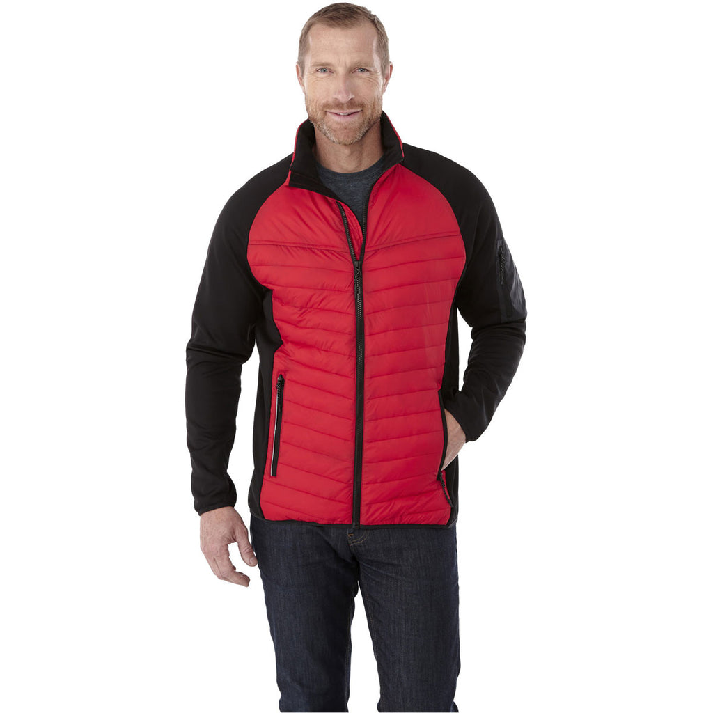 Elevate Men's Team Red/Black Banff Hybrid Insulated Jacket
