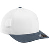 TravisMathew White/Vintage Indigo Cruz Colorblock Trucker Cap