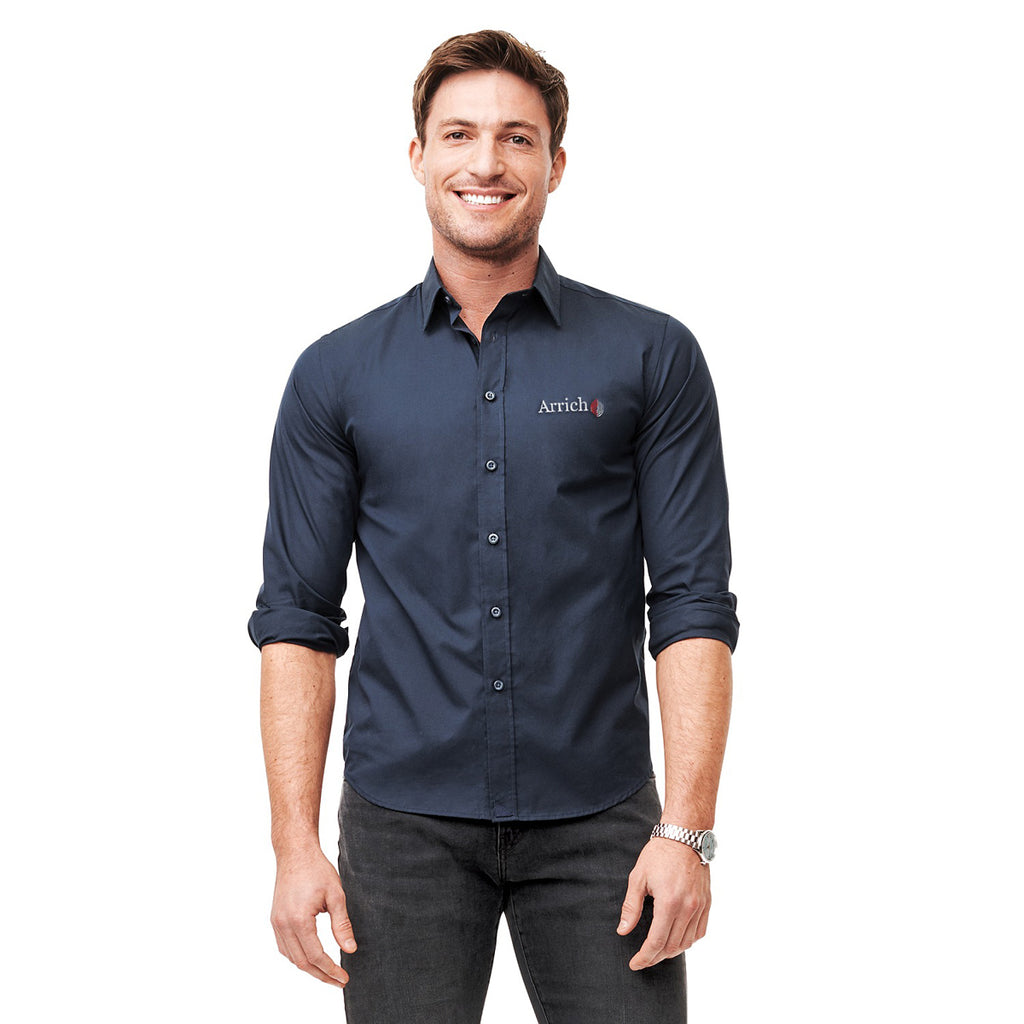 UNTUCKit Men's Navy Castello Wrinkle-Free Long Sleeve Shirt