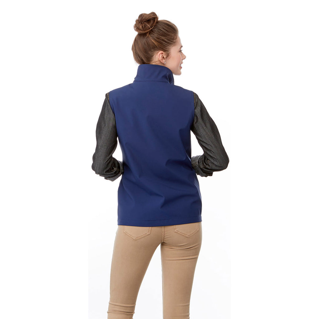 Elevate Women's Vintage Navy Warlow Softshell Vest