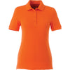 Elevate Women's Orange Belmont Short Sleeve Polo