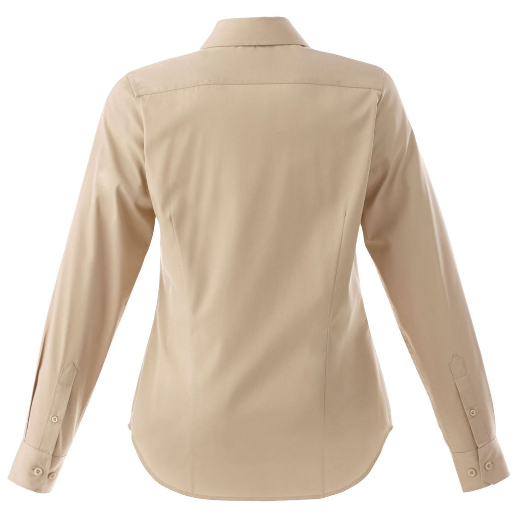 Elevate Women's Desert Khaki Wilshire Long Sleeve Shirt