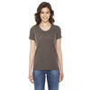 American Apparel Women's Tri Coffee Triblend Short-Sleeve Track T-Shirt