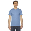 American Apparel Unisex Triblend Short-Sleeve Athletic Blue Track T-Shirt