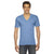 American Apparel Unisex Athletic Blue Short-Sleeve V-Neck