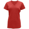 BAW Women's Red Tri-Blend V-Neck T-Shirt
