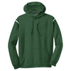 Sport-Tek Men's Forest Green/ White Tall Tech Fleece Colorblock Hooded Sweatshirt