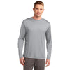 Sport-Tek Men's Silver Tall Long Sleeve PosiCharge Competitor Tee
