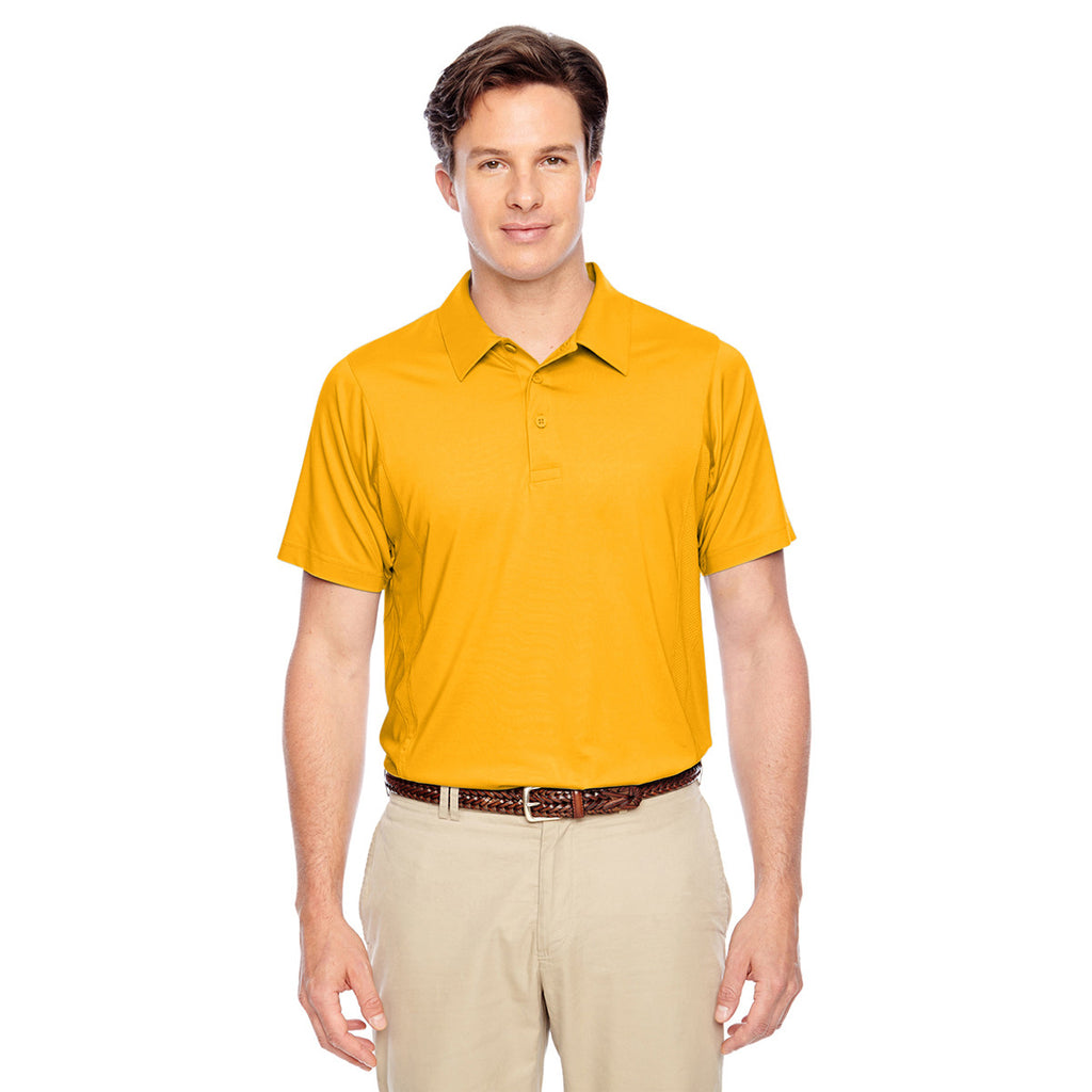 Team 365 Men's Sport Athletic Gold Charger Performance Polo