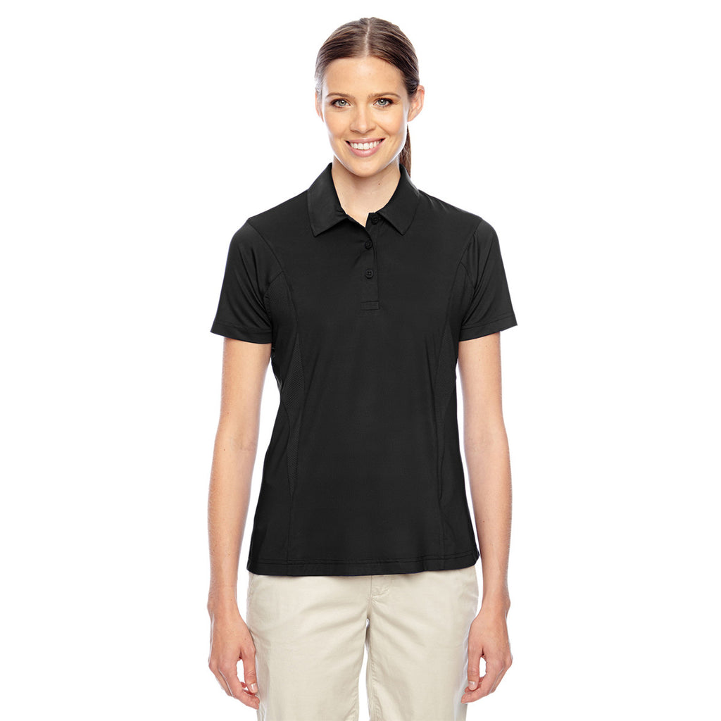 Team 365 Women's Black Charger Performance Polo
