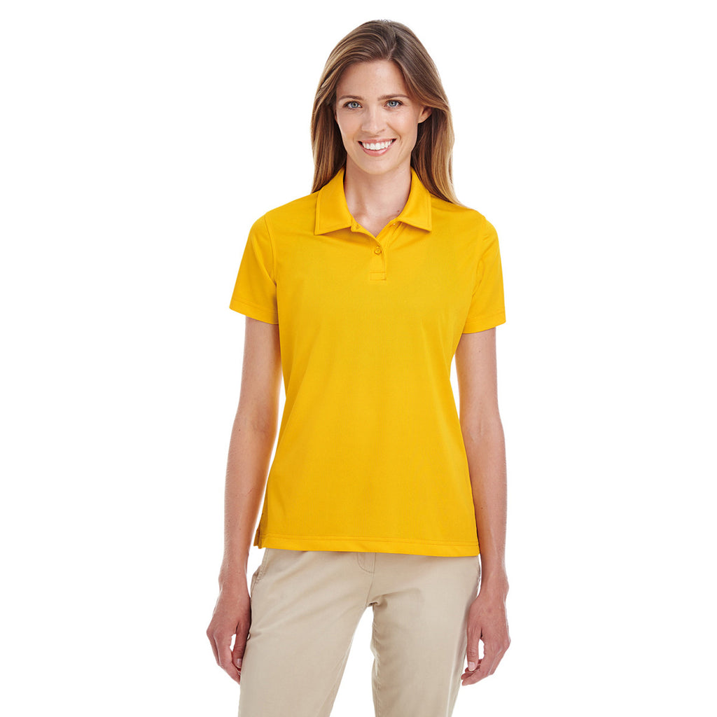 Team 365 Women's Sport Athletic Gold Command Snag-Protection Polo