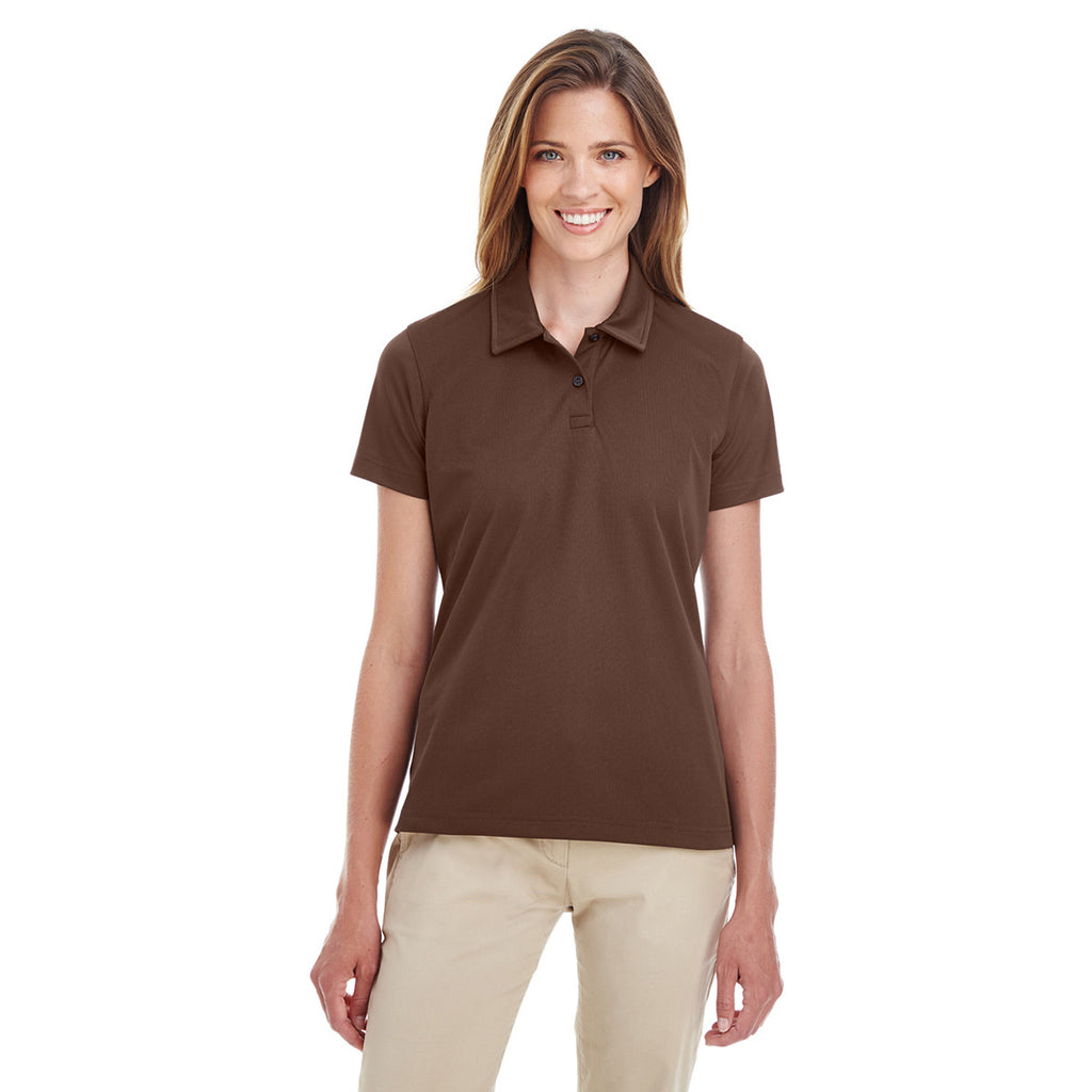 Team 365 Women's Sport Dark Brown Command Snag-Protection Polo