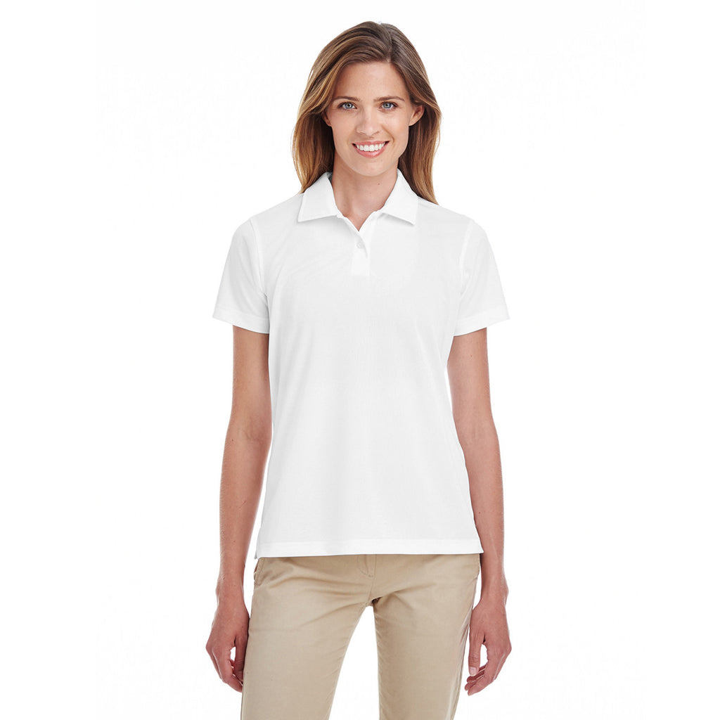 Team 365 Women's White Command Snag-Protection Polo