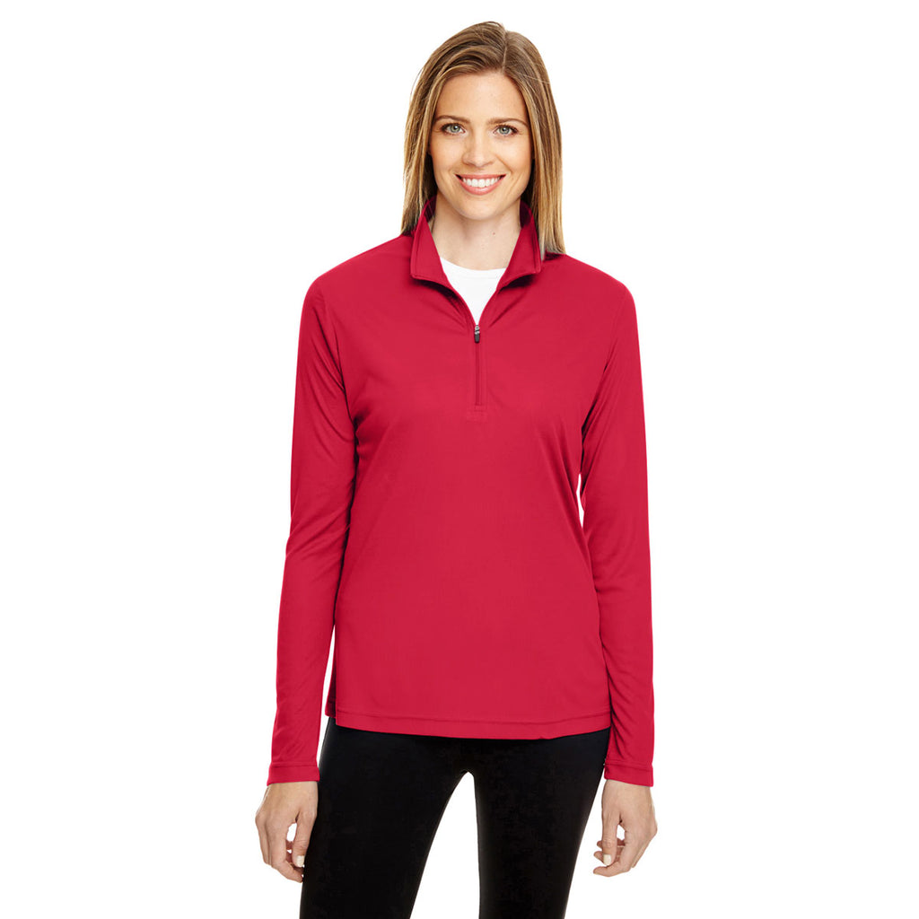 Team 365 Women's Sport Red Zone Performance Quarter-Zip