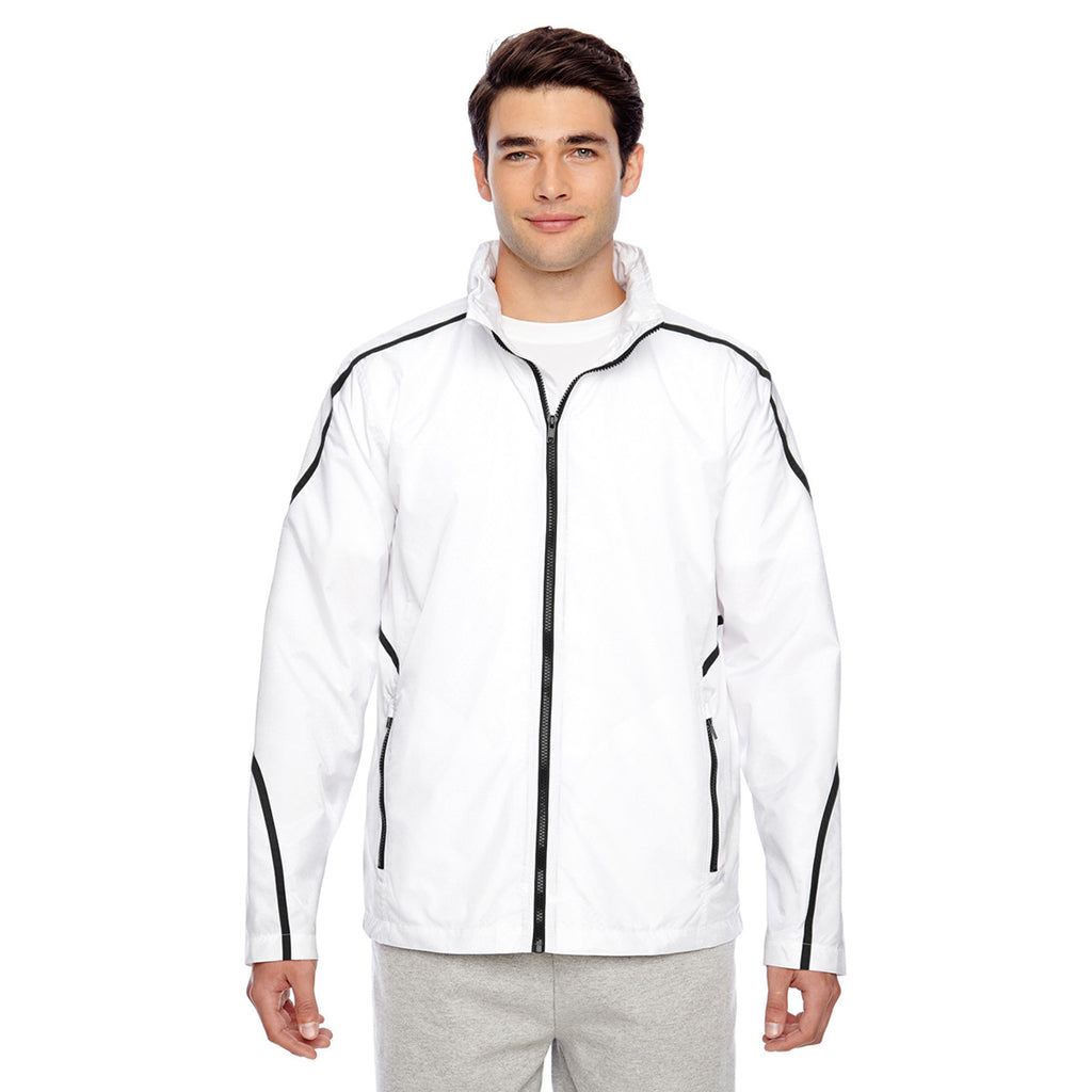 Team 365 Men's White Conquest Jacket with Mesh Lining