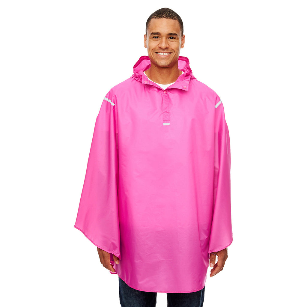 Team 365 Men's Sport Charity Pink Stadium Packable Poncho