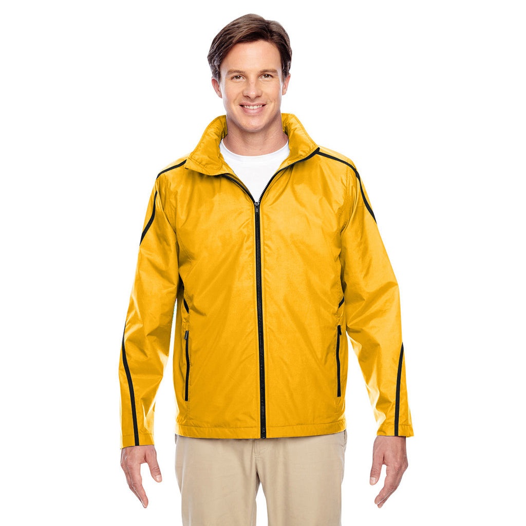 Team 365 Men's Sport Athletic Gold Conquest Jacket with Fleece Lining