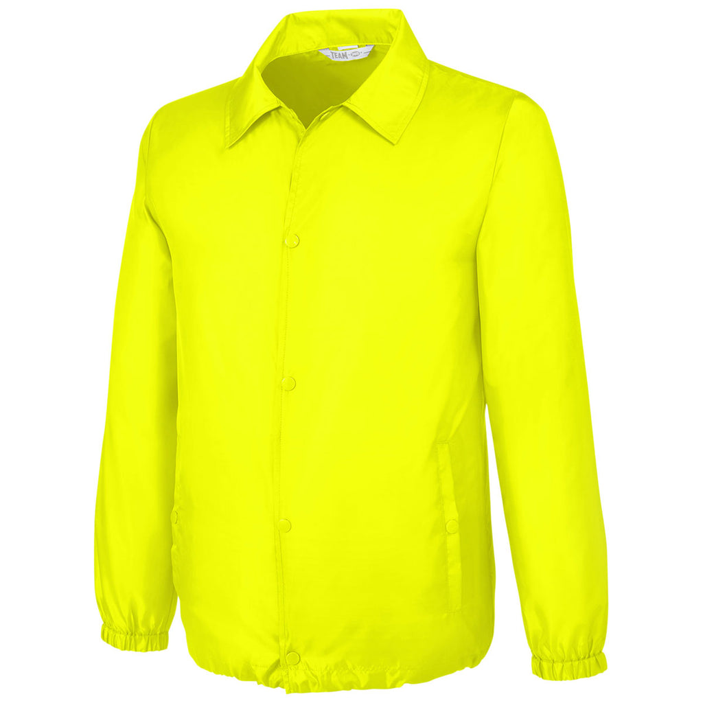 Team 365 Unisex Safety Yellow Zone Protect Coaches Jacket